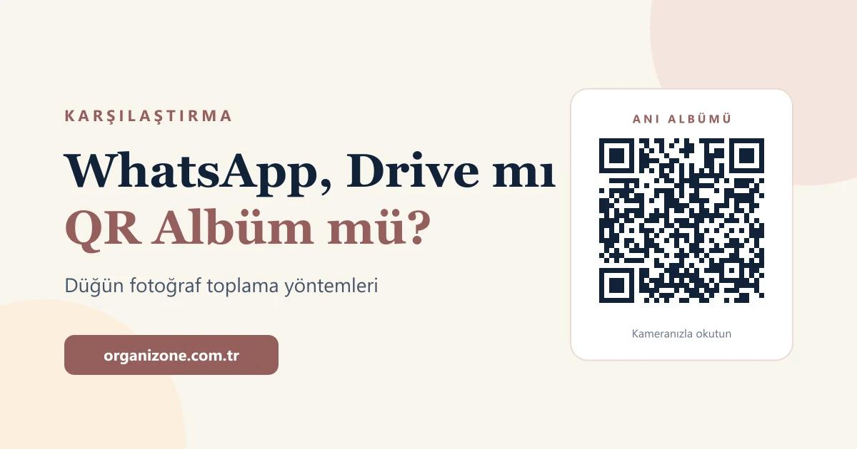 Düğün Fotoğraf Toplama: Uygulama mı, QR Kod mu? WhatsApp, Drive ve QR Albüm Karşılaştırması